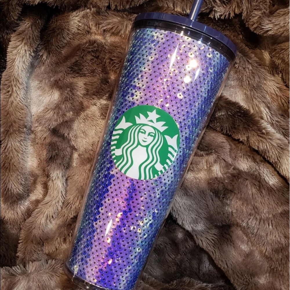 Sequin holiday Starbucks tumbler
